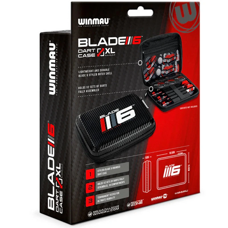 Winmau Blade 6 XL Darts Case Holds 6 Assembled Darts Dart Wallet