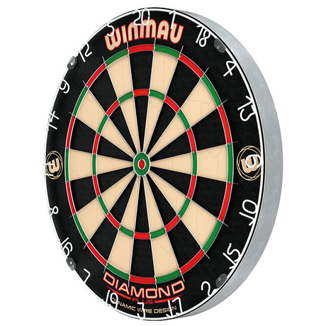 Winmau Diamond Plus Dartboard 450mm Pro Bristle Board WDF Spec Staple-Free