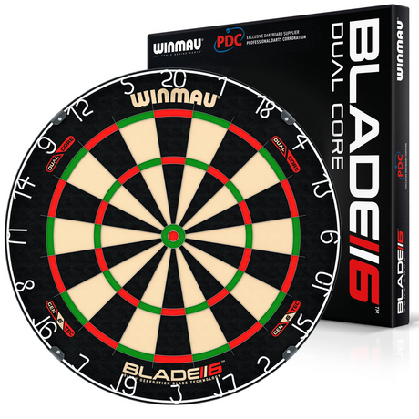 Winmau Blade 6 Dual Core Dartboard Official WDF Size Rota-Lock System