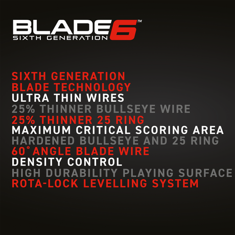 Winmau Blade 6 SIX Dartboard Wire Technoology Professional Level Dart Board