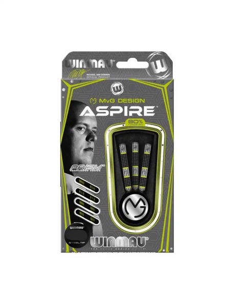 Winmau MVG Aspire Steel Tip Darts 80% Tungsten 21g Michael Van Gerwen 