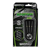 Winmau 90% Tungsten Sniper Black Steel Tip Darts 22g Natural Finish Match Weighted