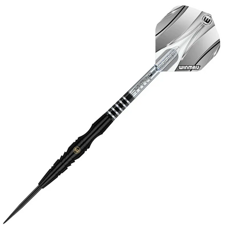 Winmau 90% Tungsten Sniper Black Steel Tip Darts 22g Natural Finish Match Weighted
