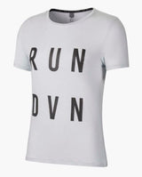 Nike Womens Dri-FIT Run Division City Sleek Short Sleeve Top - White