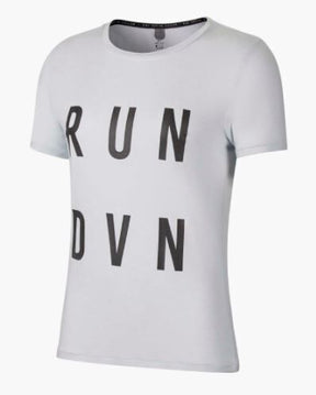 Nike Womens Dri-FIT Run Division City Sleek Short Sleeve Top - White