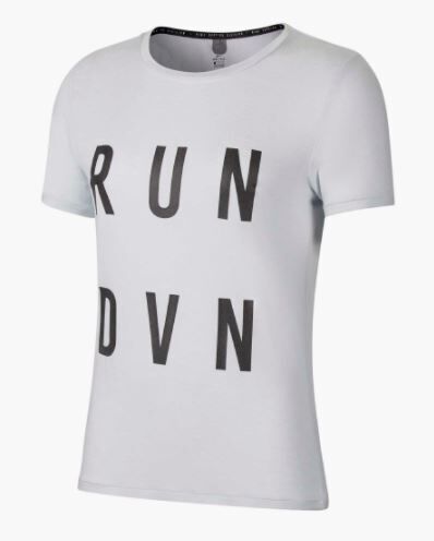 Nike Womens Dri-FIT Run Division City Sleek Short Sleeve Top - White