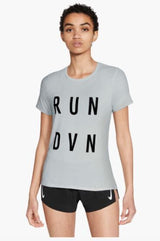 Nike Womens Dri-FIT Run Division City Sleek Short Sleeve Top - White