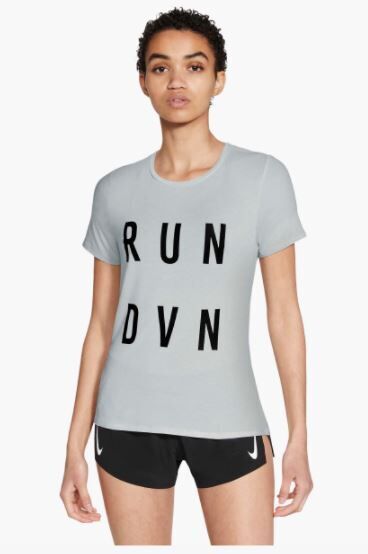 Nike Womens Dri-FIT Run Division City Sleek Short Sleeve Top - White