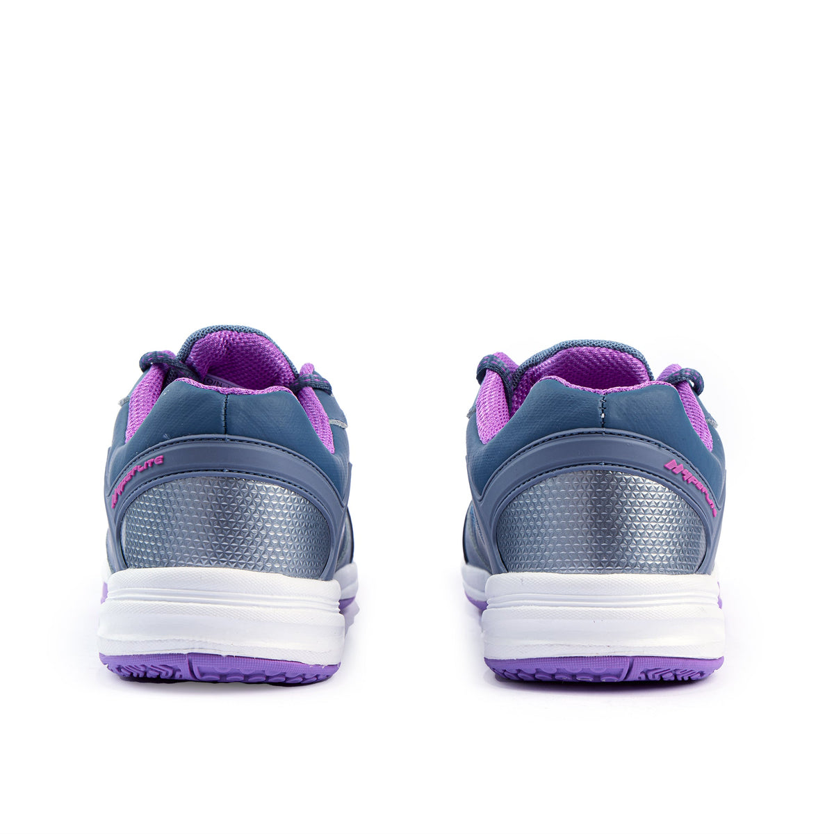 Sfida Defend Girls Netball Shoes - Steel/Purple (Kids Court Trainers)