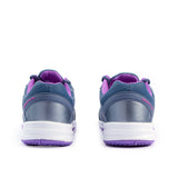 Sfida Defend Girls Netball Shoes - Steel/Purple (Kids Court Trainers)