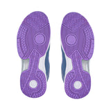 Sfida Defend Girls Netball Shoes - Steel/Purple (Kids Court Trainers)
