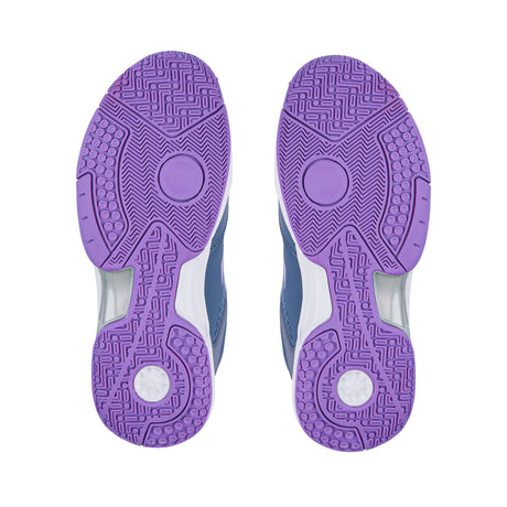Sfida Defend Womens Netball Shoes - Steel/Purple (Court Trainers)