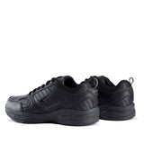 Sfida Defy Junior Kids Leather Lace Up Sneakers - Black (Cross Trainer Shoes)