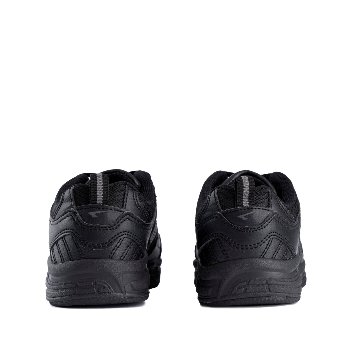 Sfida Defy Junior Kids Leather Lace Up Sneakers - Black (Cross Trainer Shoes)