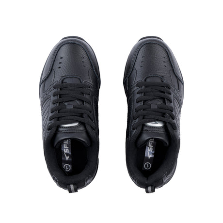 Sfida Defy Senior Leather Lace Up Sneakers - Black (Cross Trainer Shoes)
