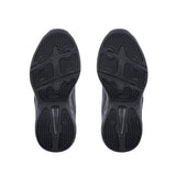 Sfida Defy Junior Kids Leather Lace Up Sneakers - Black (Cross Trainer Shoes)