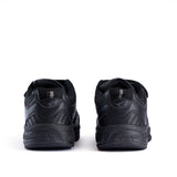 Sfida Defy Junior Kids Leather V Strap Sneakers - Black (Cross Trainer Shoes)