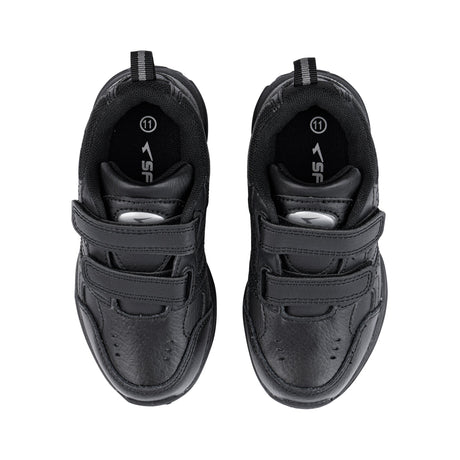 Sfida Defy Senior Leather V Strap Sneakers - Black (Cross Trainer Shoes)