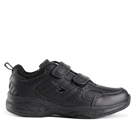 Sfida Defy Senior Leather V Strap Sneakers - Black (Cross Trainer Shoes) - BLACK