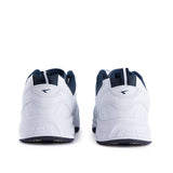 Sfida Defy Senior Leather Lace Up Sneakers - White/Navy (Cross Trainer Shoes)