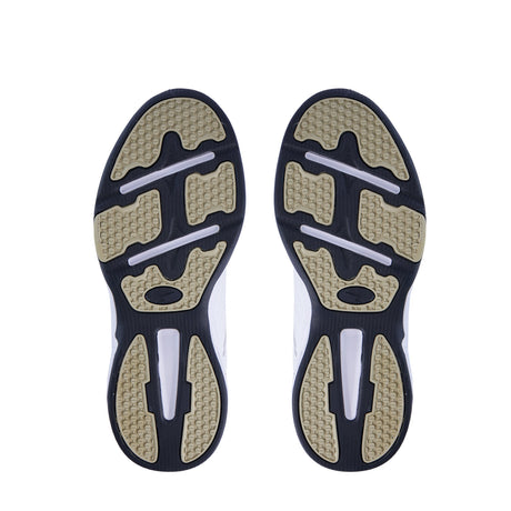 Sfida Defy Senior Leather V Strap Sneakers - White/Navy (Cross Trainer Shoes)