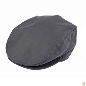 Dents Mens Halley Stevenson Waxed Cotton Flat Cap (Lined Ivy Driving Cabbie 1-2109) - Navy