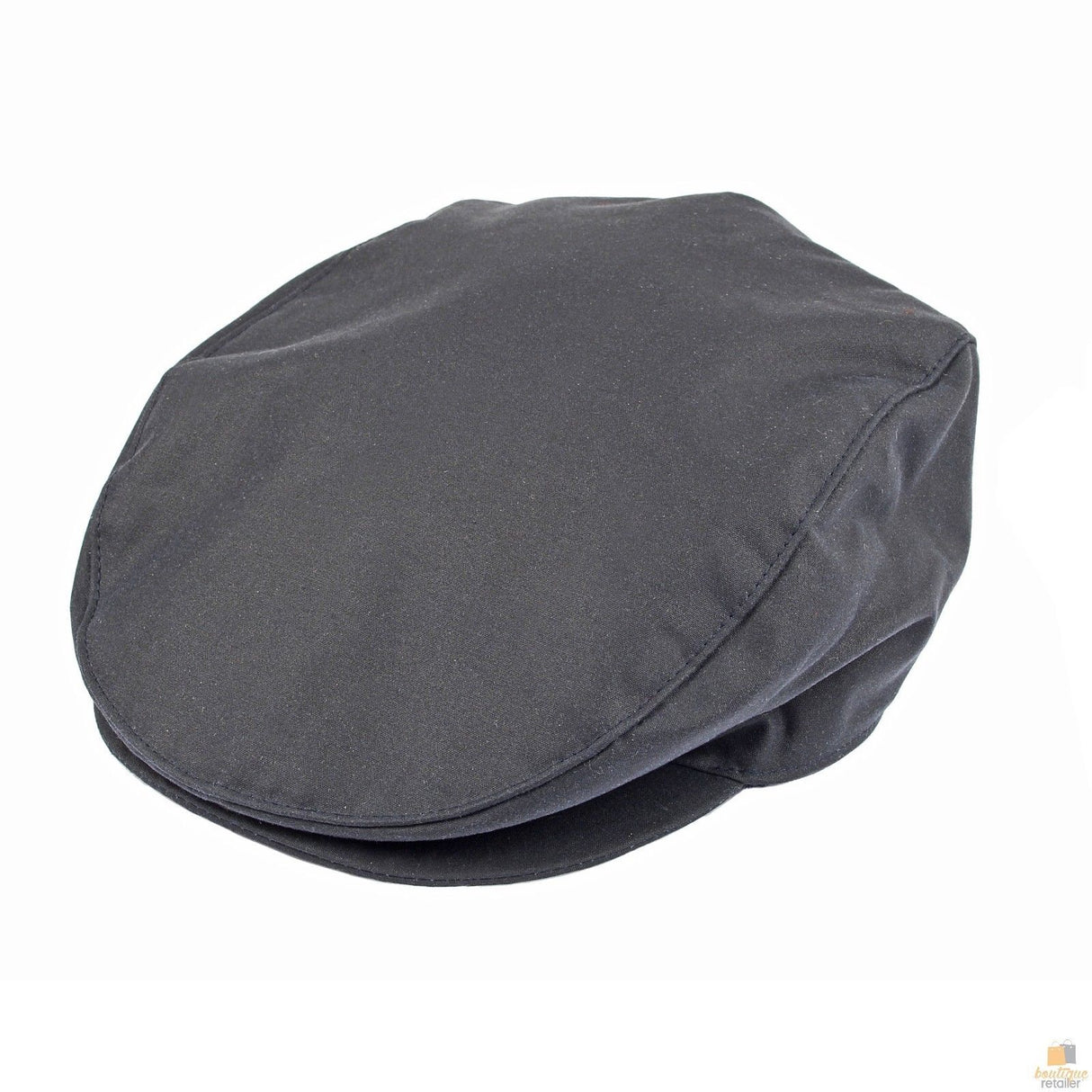 Dents Mens Halley Stevenson Waxed Cotton Flat Cap (Lined Ivy Driving Cabbie 1-2109) - Navy