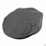 Dents Mens Halley Stevenson Waxed Cotton Flat Cap - Sage (Lined Ivy Driving/Cabbie Hat)