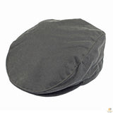 Dents Mens Halley Stevenson Waxed Cotton Flat Cap - Sage (Lined Ivy Driving/Cabbie Hat)