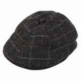 Dents Window Pane Check Driver Cap Driving Cabbie Quilted Satin 1-3037