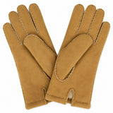 Dents Mens York Lambskin Leather Gloves - Camel (Fleecy Lining & Hand Sewn)