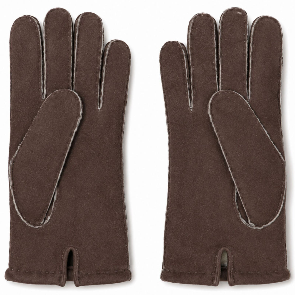 Dents Mens York Lambskin Leather Gloves - Mahogany (Fleecy Lining & Hand Sewn)