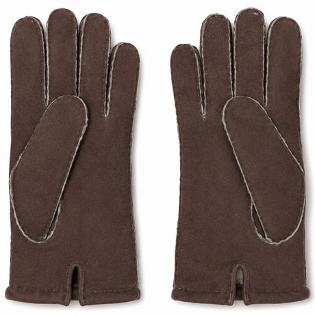 Dents Mens York Lambskin Leather Gloves - Mahogany (Fleecy Lining & Hand Sewn)