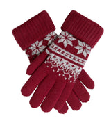 Dents Womens Snowflake Knitted Gloves Warm Winter Premium Pattern Knit