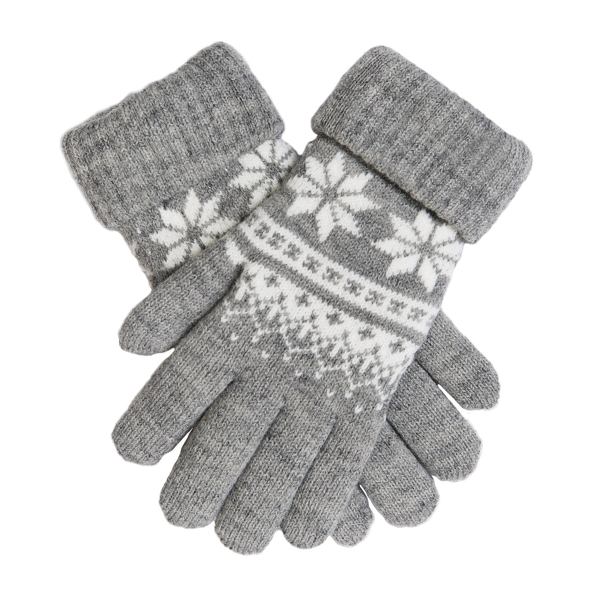Dents Womens Snowflake Knitted Gloves Warm Winter Premium Pattern Knit