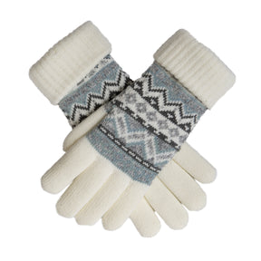 Dents Womens Fair Isle Knitted Gloves Warm Winter Premium Knit