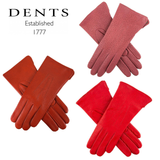 DENTS Jessica Womens Classic Imipec Leather Gloves 7-1109 Lined Ladies - Chilli