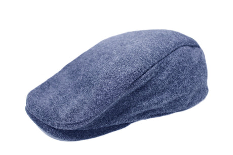 DENTS Wool Peaked Flat Ivy Cap Driving sboy Elastic Back Cabbie 71-0023 - Navy