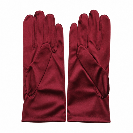 Dents Womens Wrist Length Satin Evening Gloves - Wine Red (Wedding Stretch Formal Bridal)