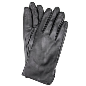 Dents Womens Classic Leather Gloves - Black (Warm Soft Smooth Grain)