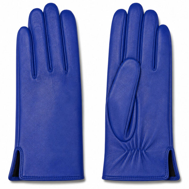 Dents Womens Classic Leather Gloves - Cobalt Blue (Warm Soft Smooth Grain)