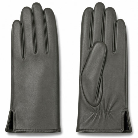 Dents Womens Classic Leather Gloves - Dark Khaki (Warm Soft Smooth Grain)