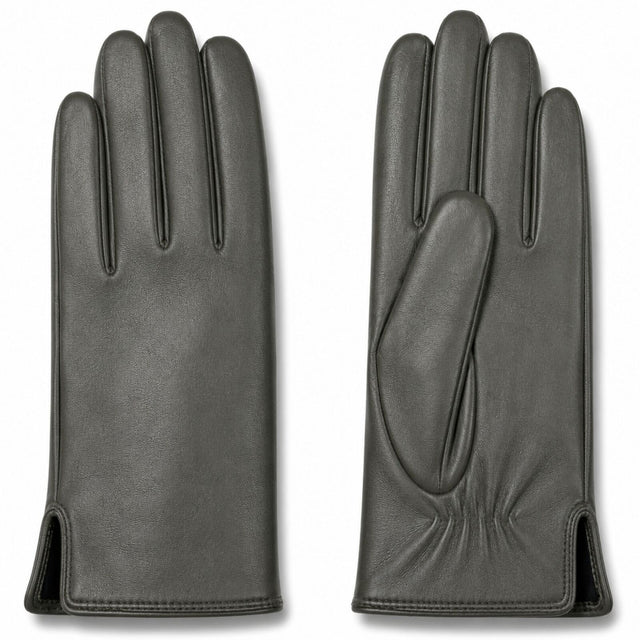 Dents Womens Classic Leather Gloves - Dark Khaki (Warm Soft Smooth Grain)