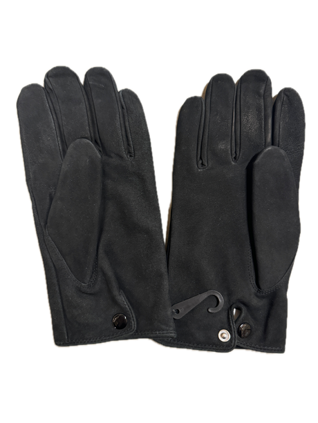DENTS Mens Thinsulate Handsewn Nubuck Leather Gloves Lined Insulated - Black - Large