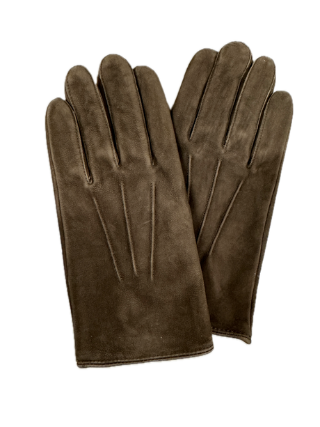 DENTS Mens Thinsulate Handsewn Nubuck Leather Gloves Lined Insulated - Brown - Large