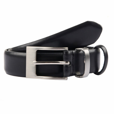 Dents Mens Double Keeper Leather Dress Belt - Black