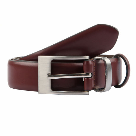 Dents Mens Double Keeper Leather Dress Belt - Chestnut
