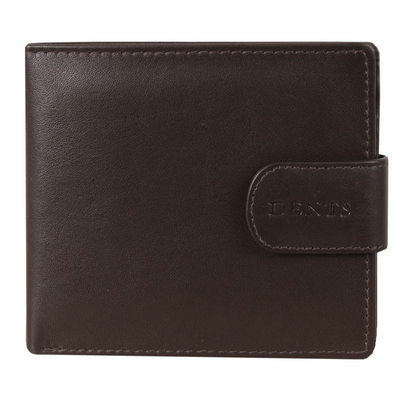 DENTS WALLET Genuine Italian LEATHER Mens Credit Card Holder Bifold GIFT BOX