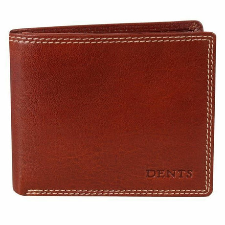 DENTS WALLET Genuine Italian LEATHER Mens Credit Card Holder Bifold GIFT BOX