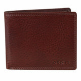 DENTS Square Bill Fold Wallet - Mens Leather Credit Card Holder - Mocca